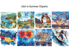 USA In Summer Clipart - CraftNest - Digital Crafting and Art