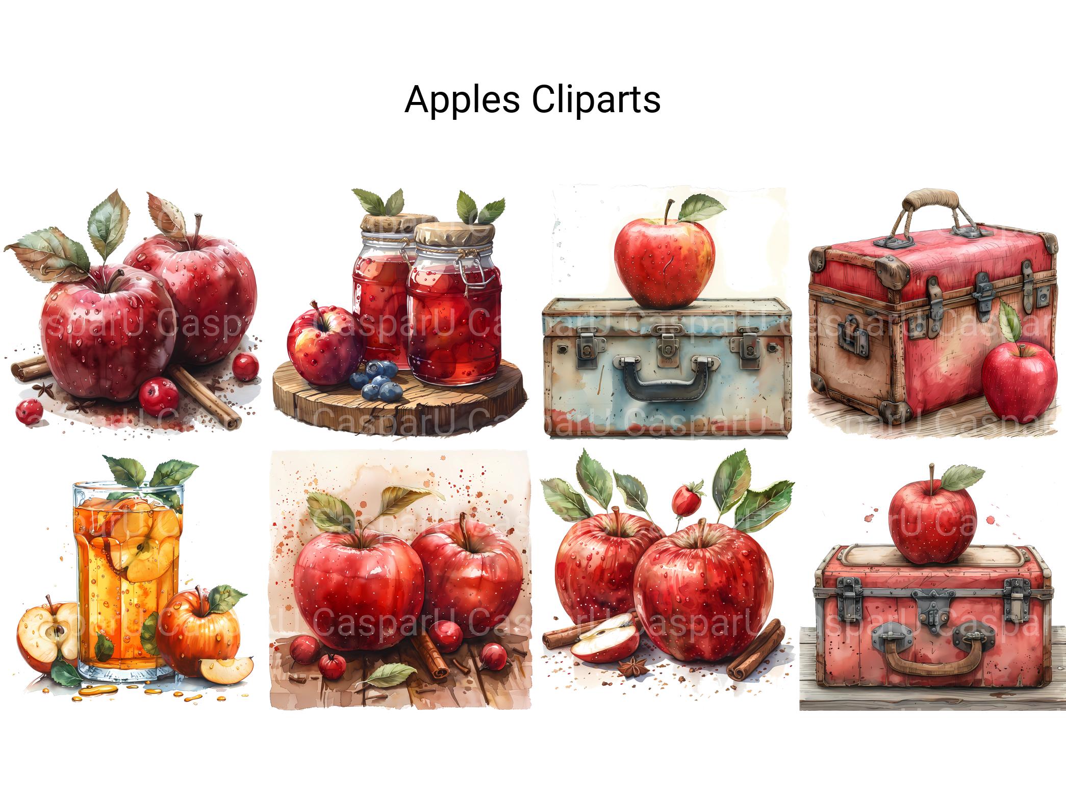 Apple Clipart - CraftNest - Digital Crafting and Art