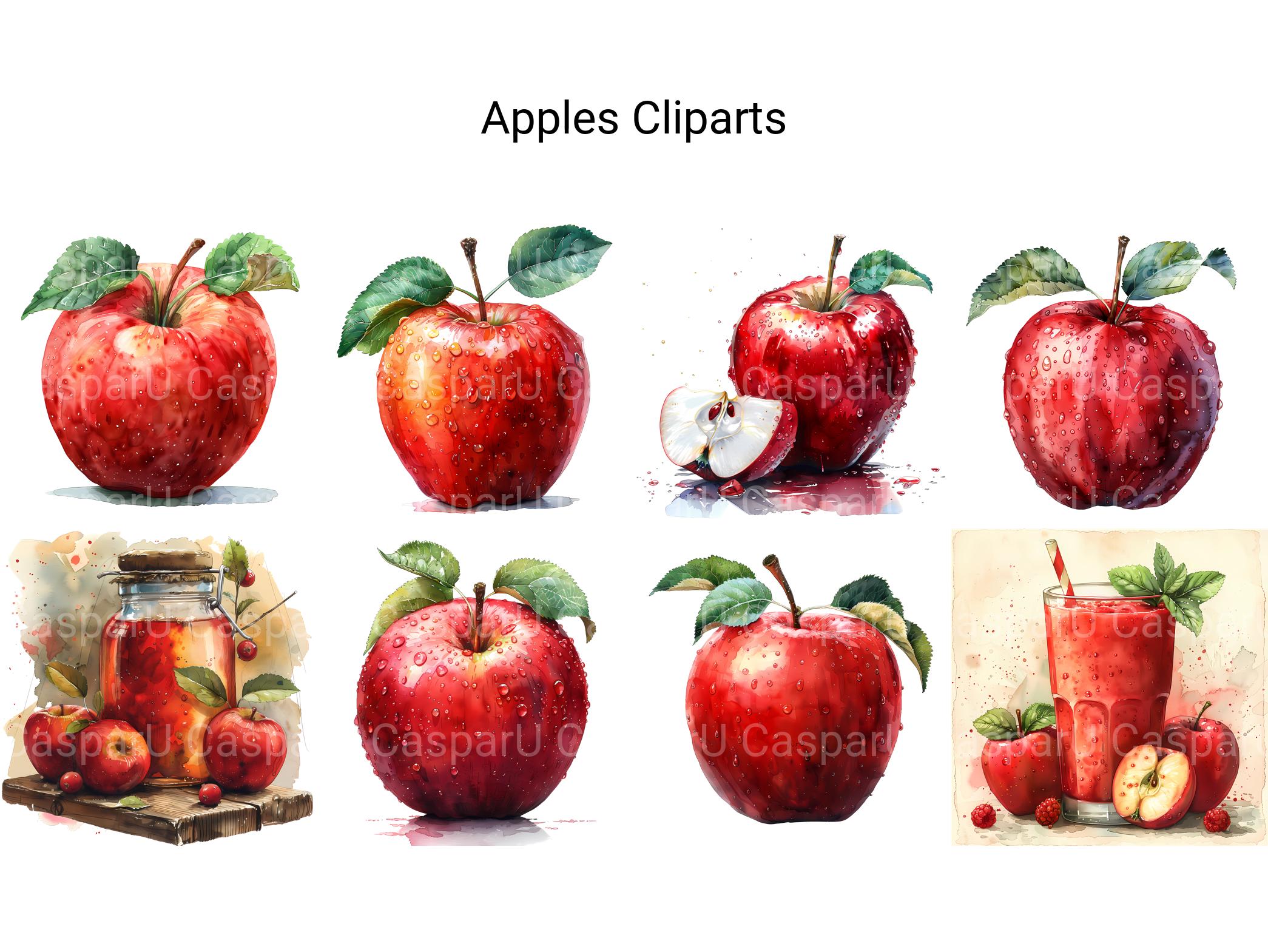 Apple Clipart - CraftNest - Digital Crafting and Art