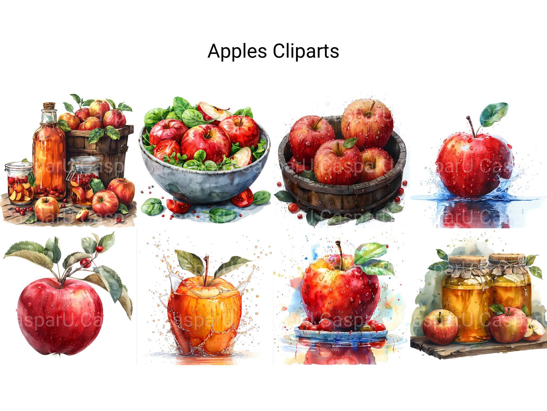 Apple Clipart - CraftNest - Digital Crafting and Art