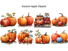 Autumn Apple Clipart - CraftNest - Digital Crafting and Art