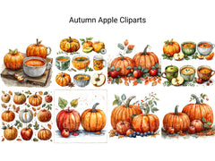 Autumn Apple Clipart - CraftNest - Digital Crafting and Art