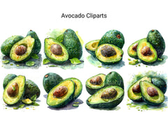 Avocado Clipart - CraftNest - Digital Crafting and Art