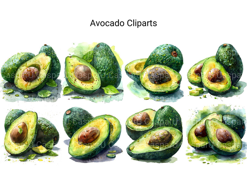 Avocado Clipart - CraftNest - Digital Crafting and Art