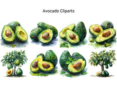 Avocado Clipart - CraftNest - Digital Crafting and Art