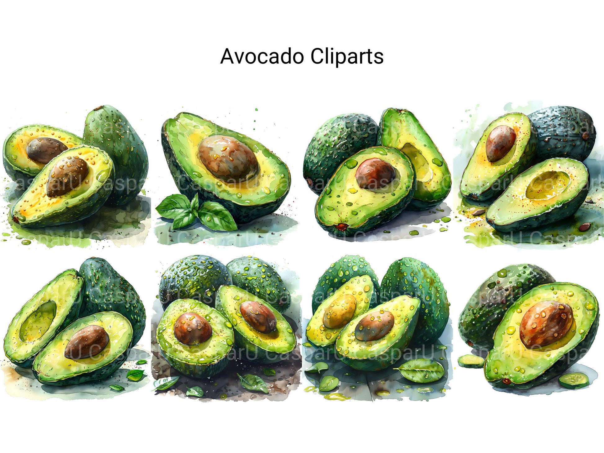 Avocado Clipart - CraftNest - Digital Crafting and Art