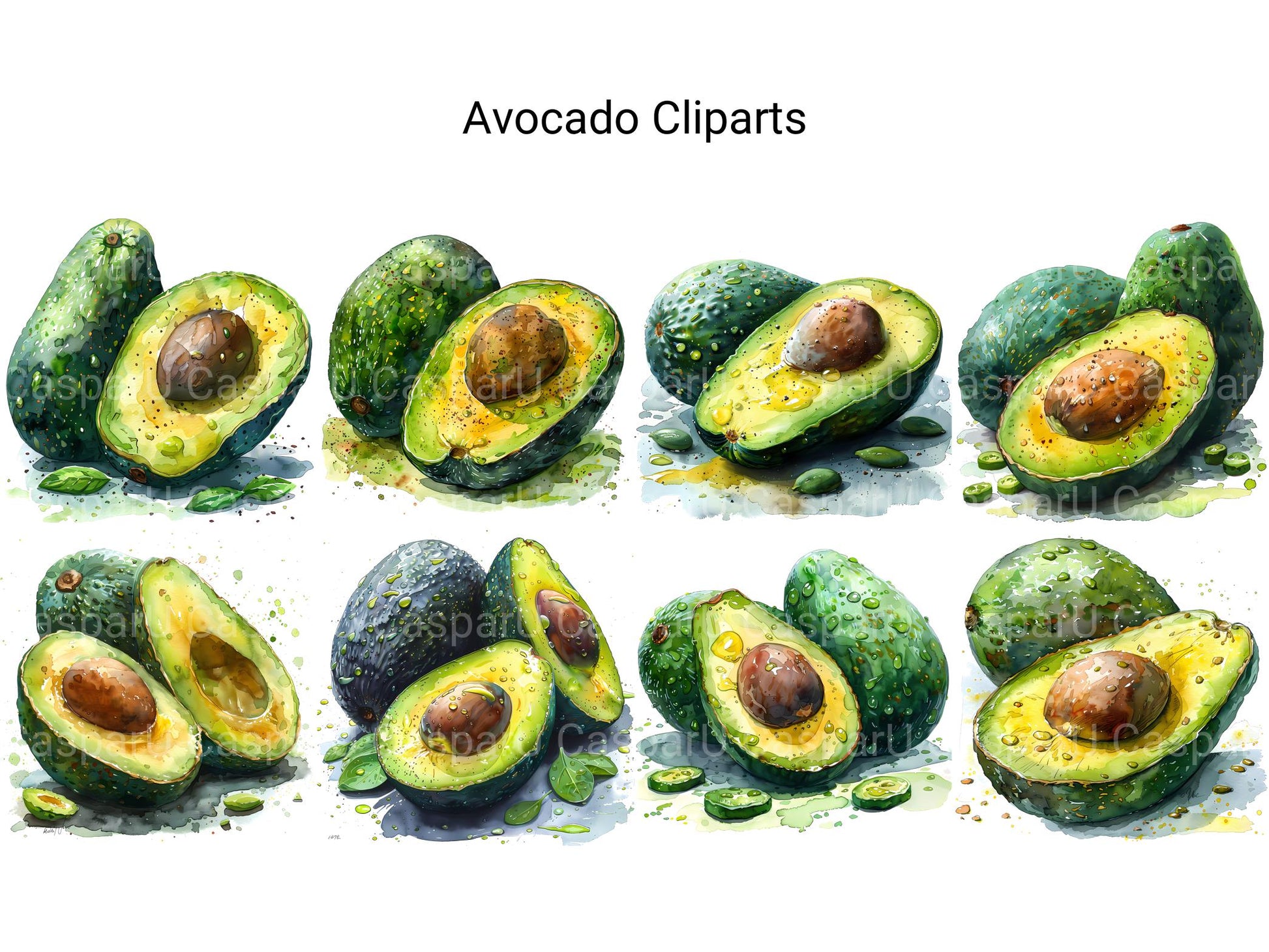 Avocado Clipart - CraftNest - Digital Crafting and Art