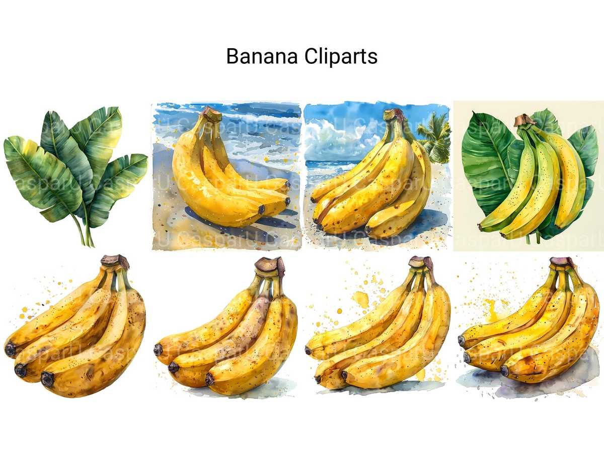 Banana Clipart - CraftNest - Digital Crafting and Art