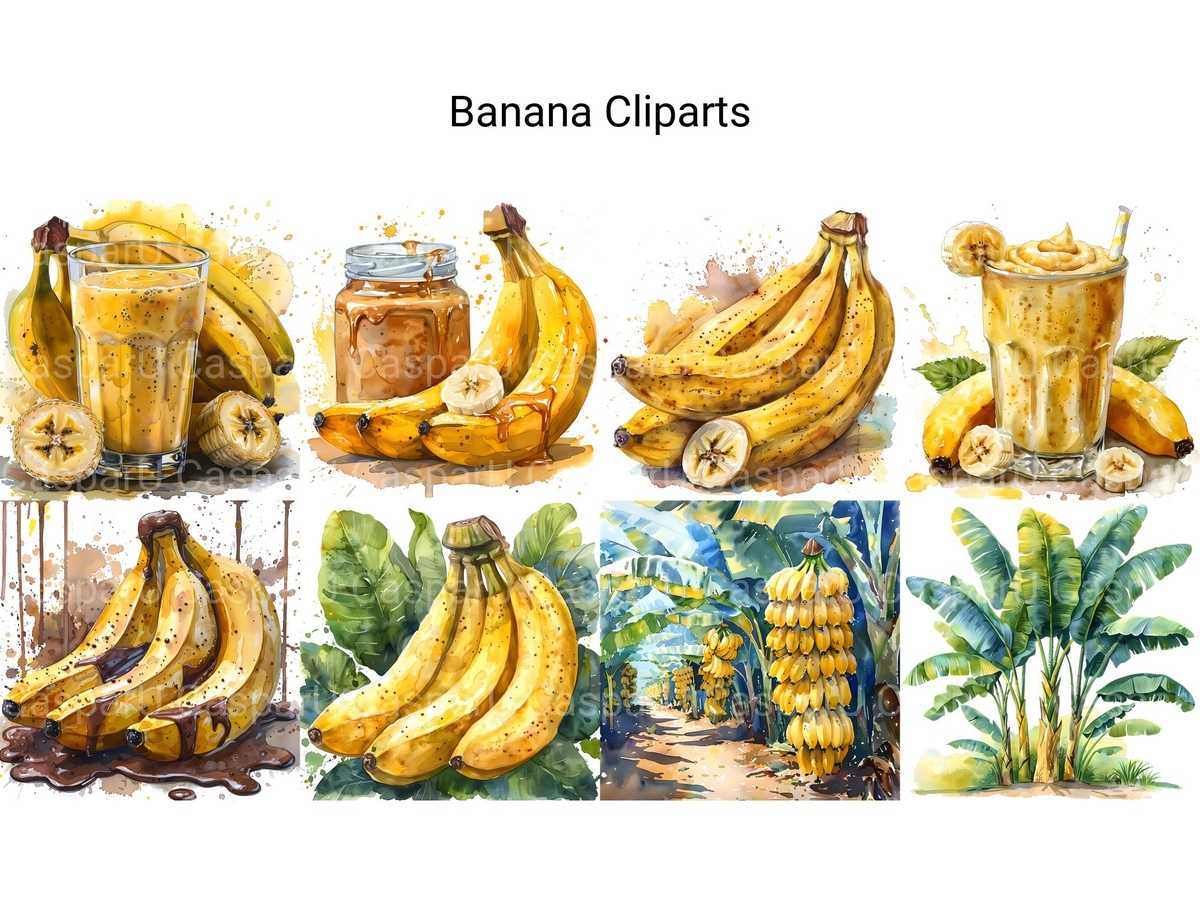 Banana Clipart - CraftNest - Digital Crafting and Art