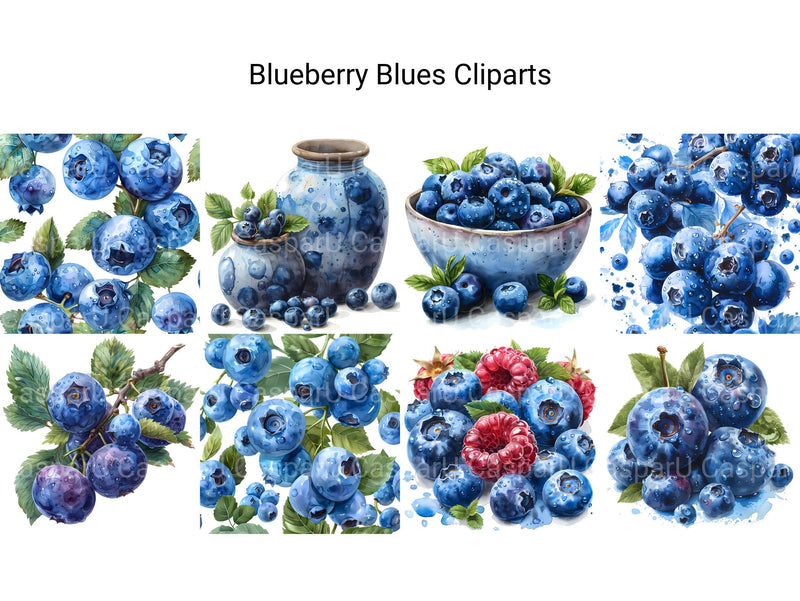 Blueberry Clipart - CraftNest - Digital Crafting and Art