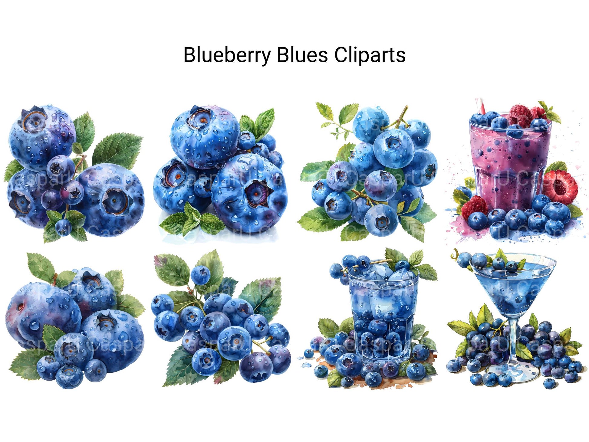 Blueberry Clipart - CraftNest - Digital Crafting and Art