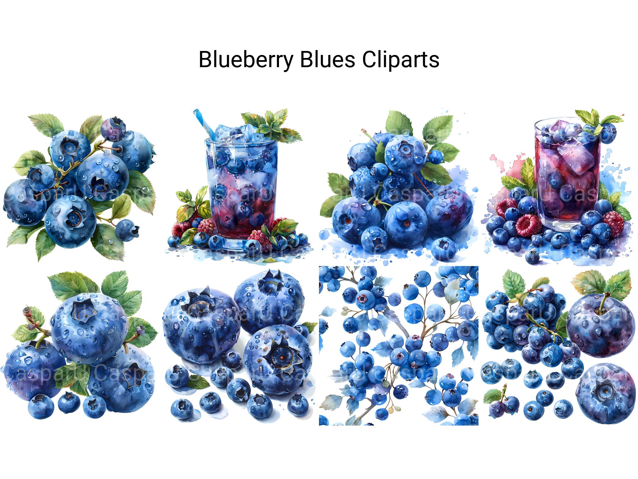 Blueberry Clipart - CraftNest - Digital Crafting and Art