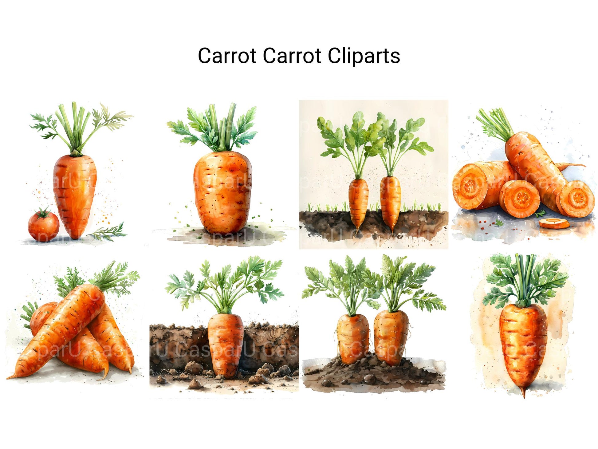 Carrot Clipart - CraftNest - Digital Crafting and Art