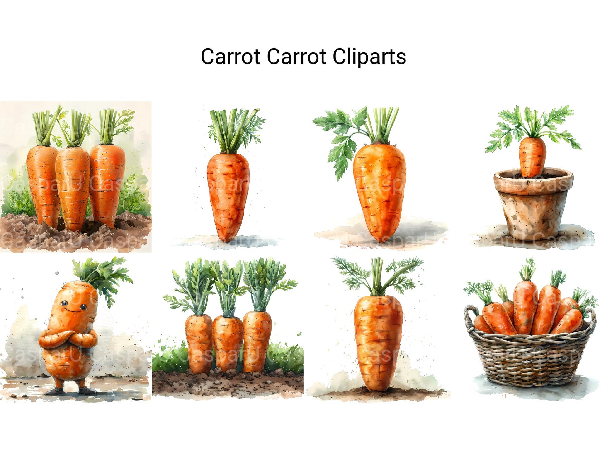 Carrot Clipart - CraftNest - Digital Crafting and Art