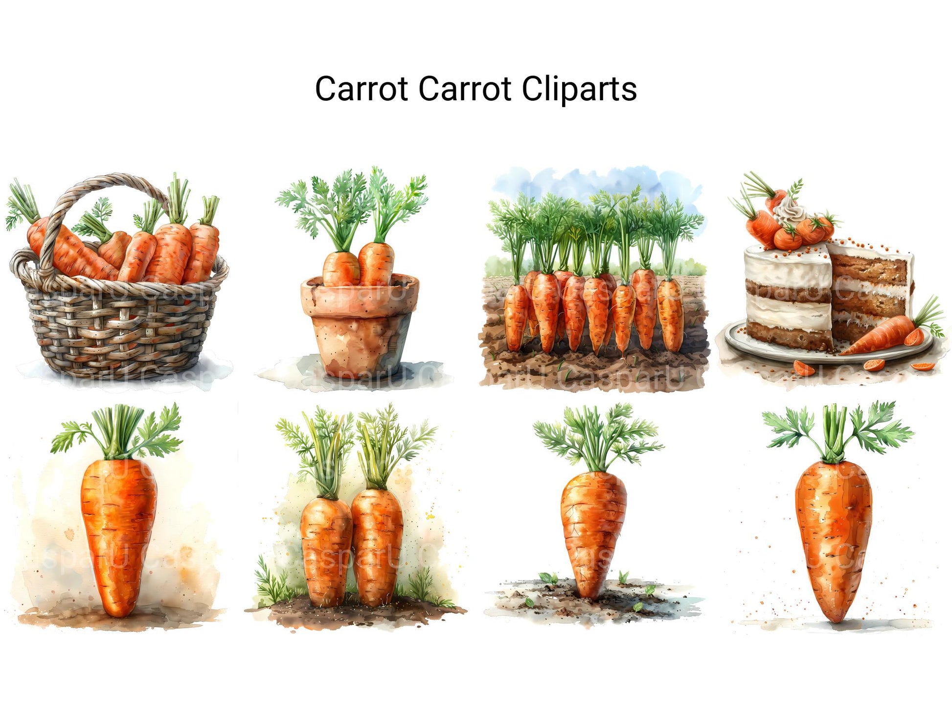 Carrot Clipart - CraftNest - Digital Crafting and Art