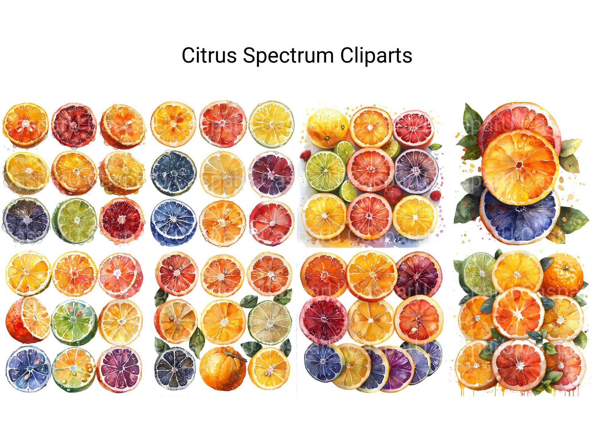 Citrus Spectrum Clipart - CraftNest - Digital Crafting and Art