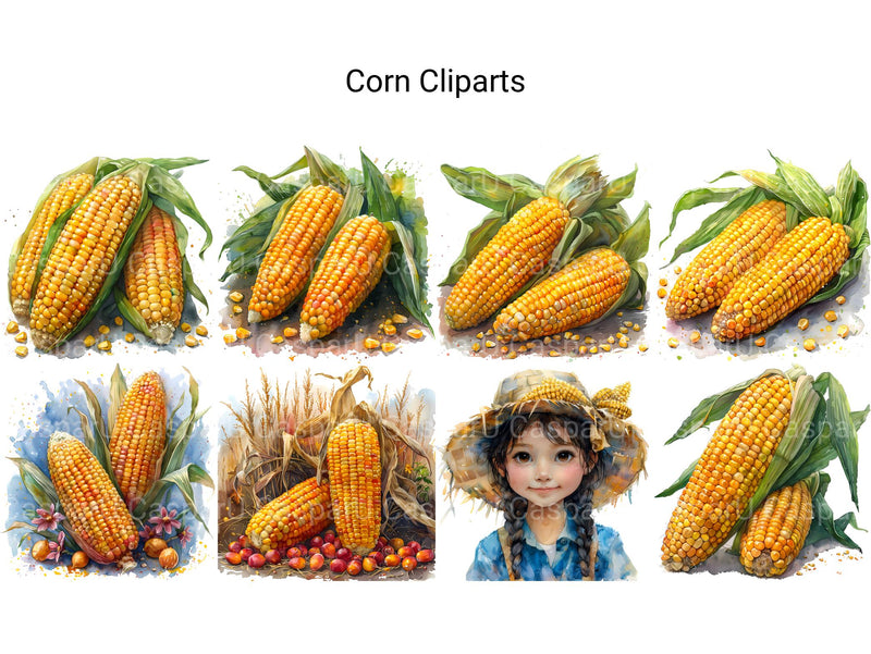 Corn Clipart - CraftNest - Digital Crafting and Art