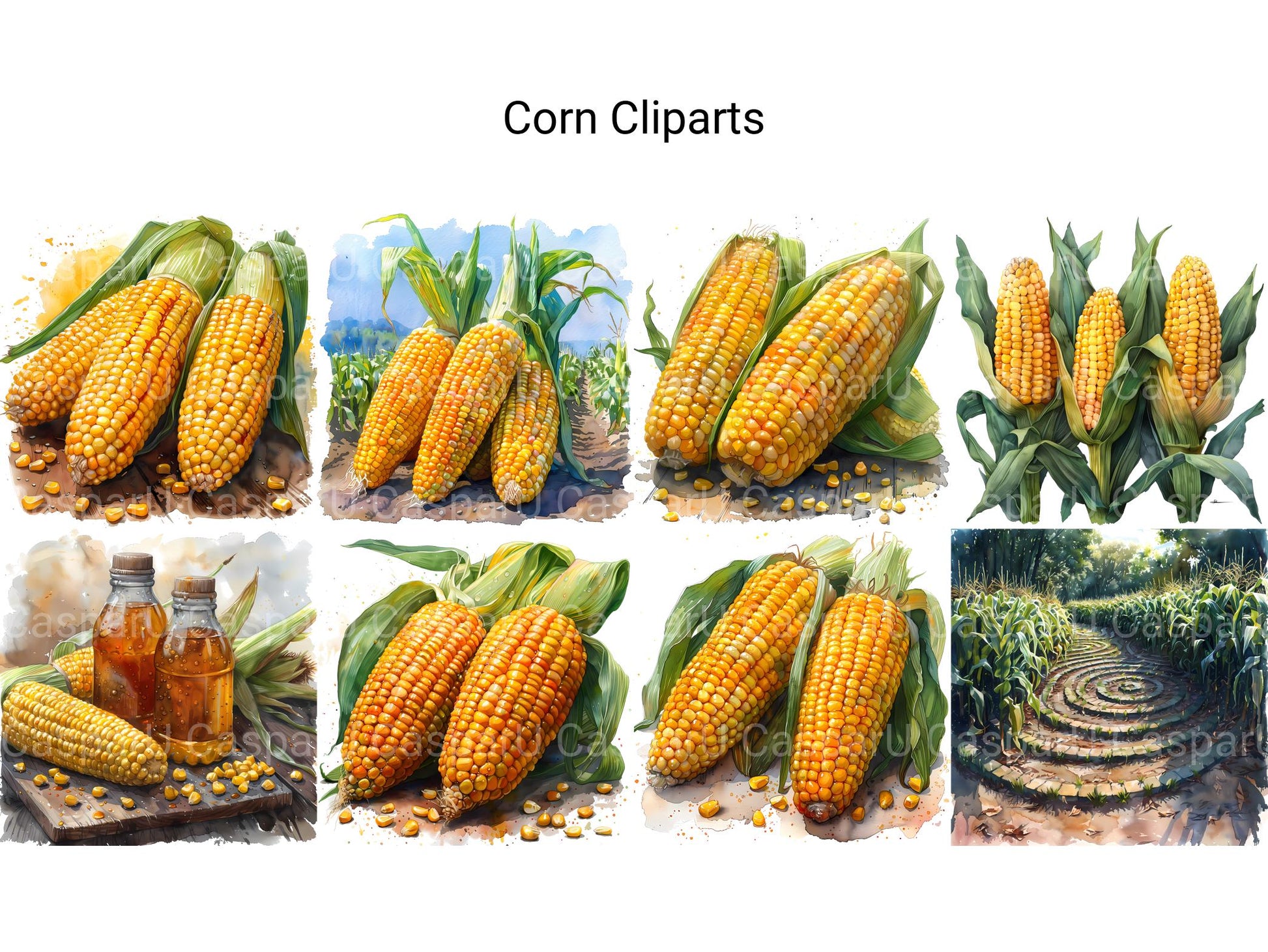 Corn Clipart - CraftNest - Digital Crafting and Art