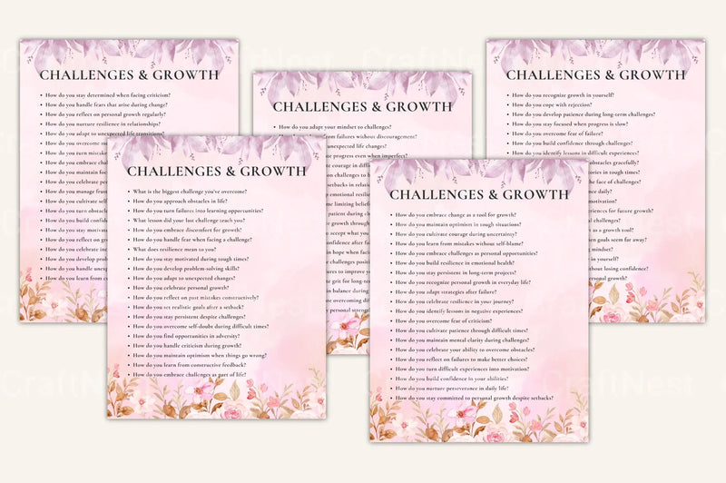 Self Discovery Prompts Book for Personal Growth - CraftNest - Digital Crafting and Art
