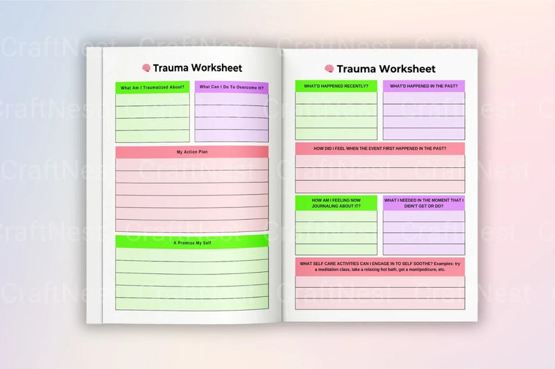 PTSD Trauma Processing Workbook - CraftNest - Digital Crafting and Art