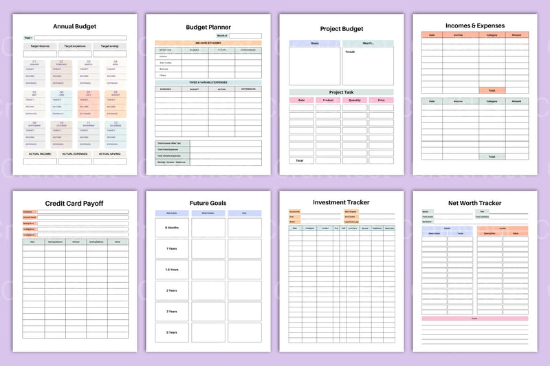 Budget Planner Template - CraftNest - Digital Crafting and Art