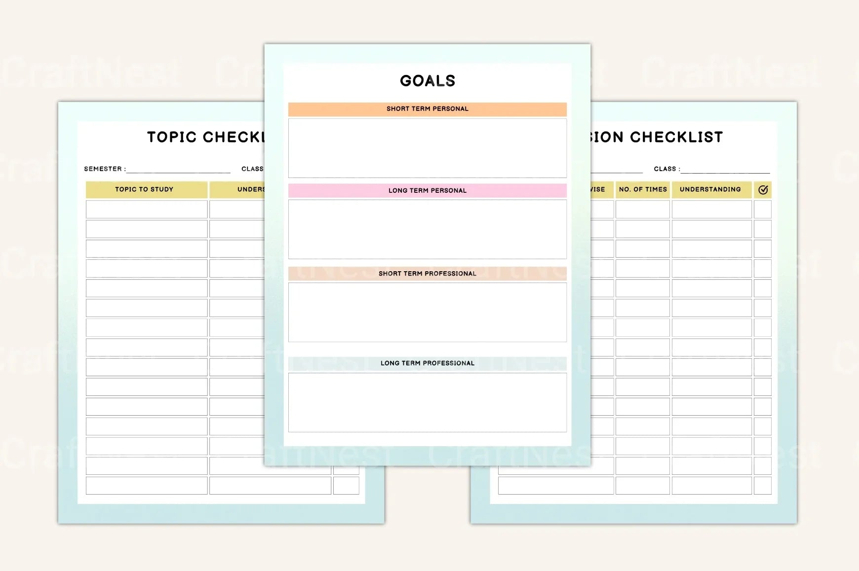 Student Success Planner Organizer - CraftNest - Digital Crafting and Art