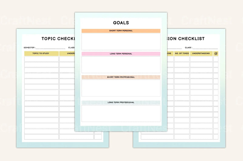Student Success Planner Organizer - CraftNest - Digital Crafting and Art