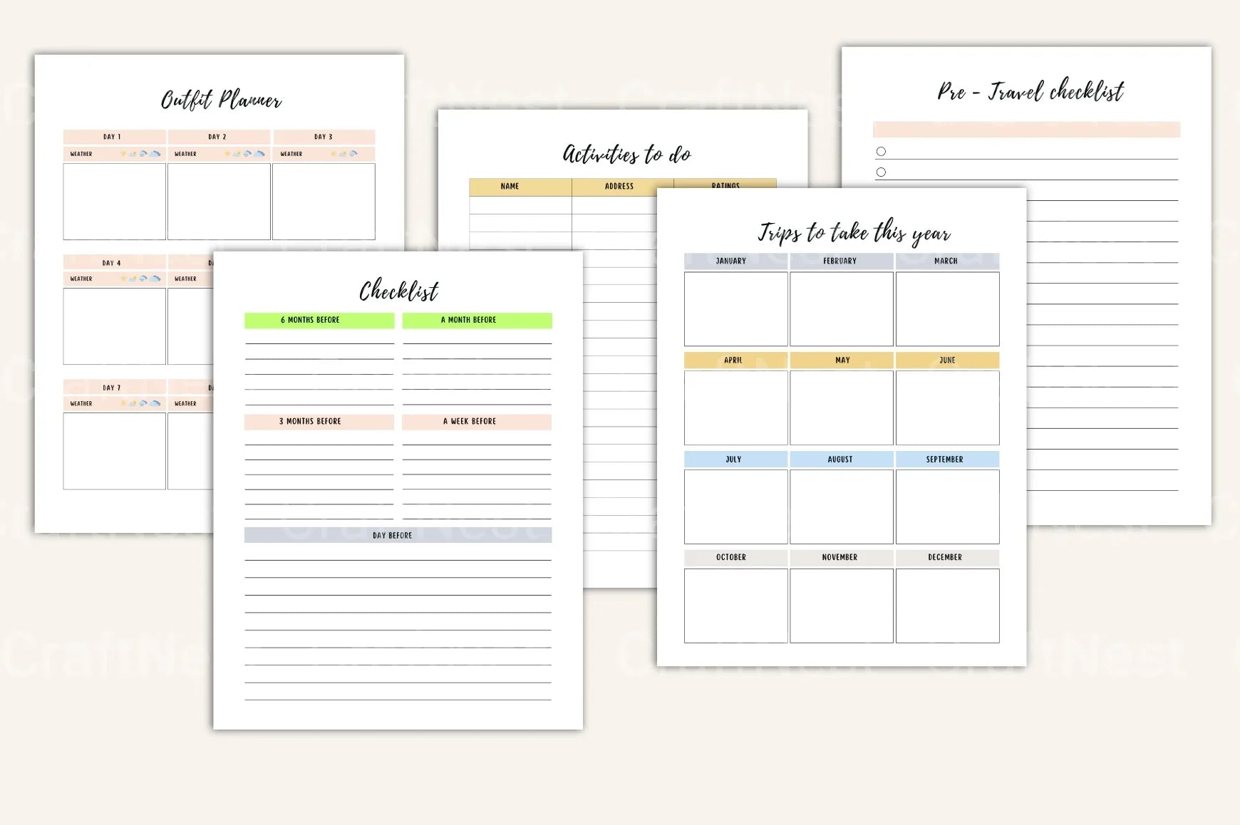 Ultimate Travel Planner Guide - CraftNest - Digital Crafting and Art