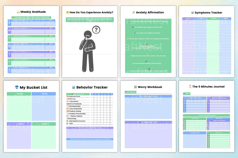 Mental Burnout Workbook for Stress Relief - CraftNest - Digital Crafting and Art
