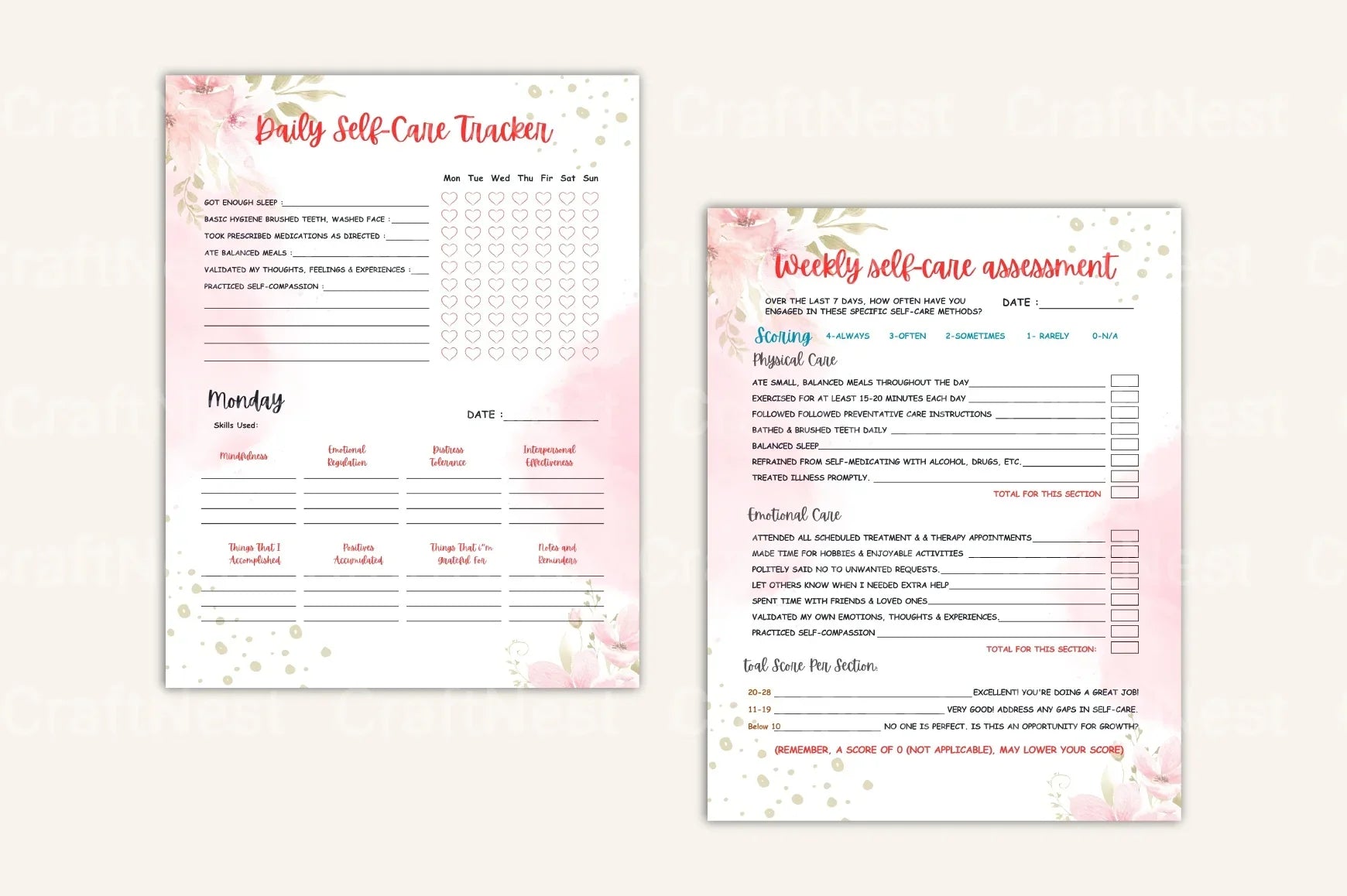 DBT Planner for Effective Therapy Planning - CraftNest - Digital Crafting and Art