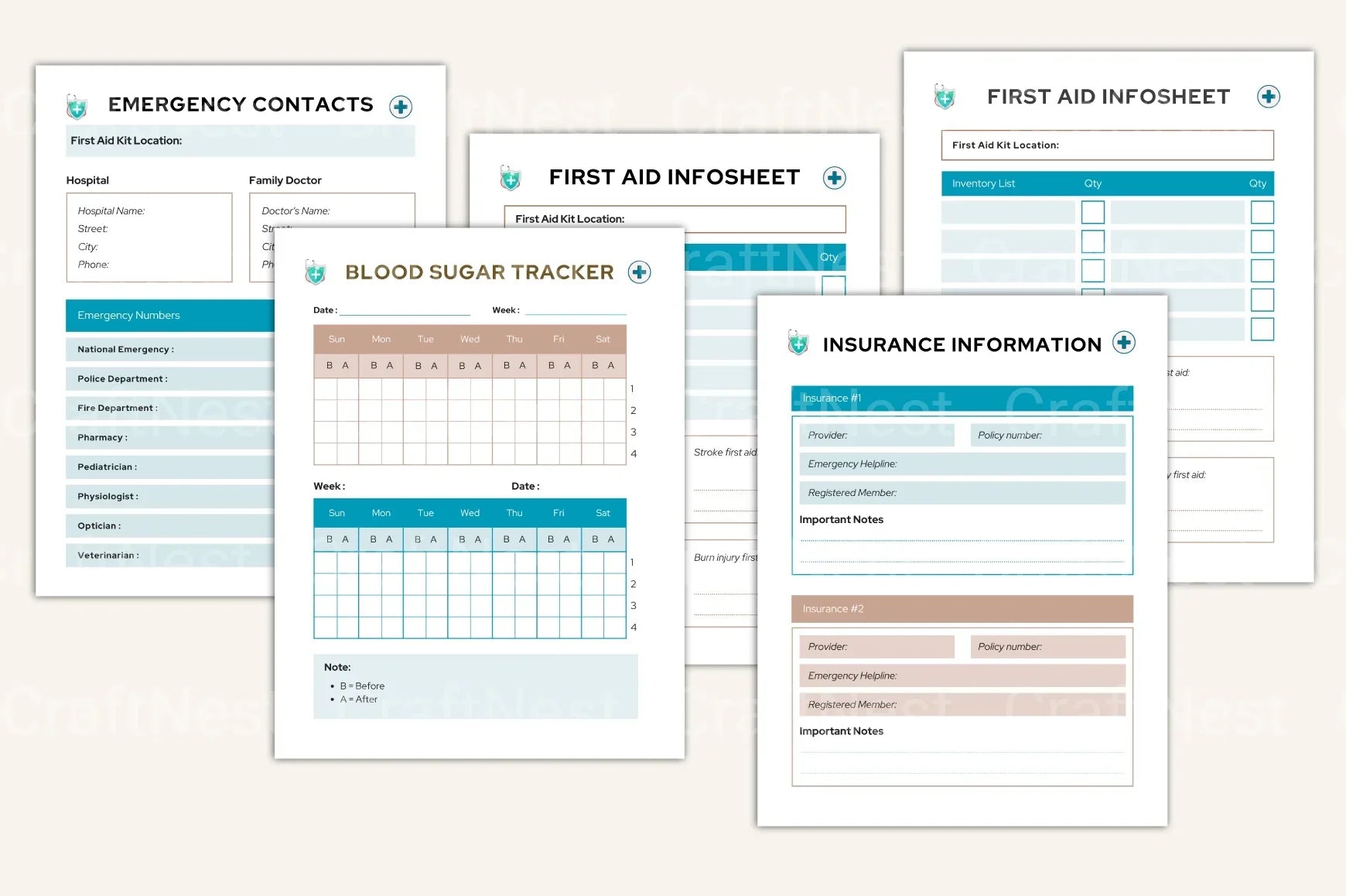 Medical Tracker Ultimate: Comprehensive Health Management Tool - CraftNest - Digital Crafting and Art