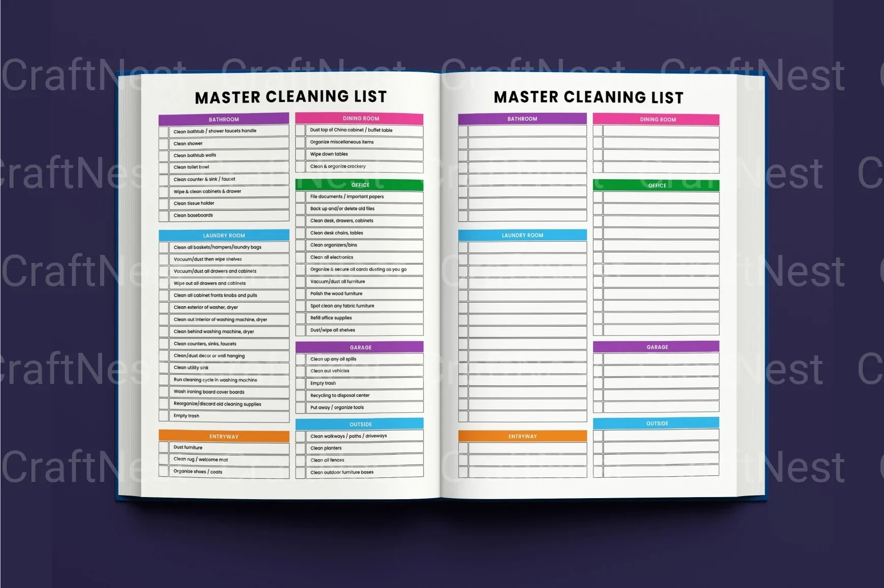 ADHD Cleaning Tracker: Stay Organized and Focused - CraftNest - Digital Crafting and Art