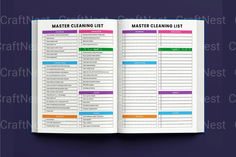ADHD Cleaning Tracker: Stay Organized and Focused - CraftNest - Digital Crafting and Art