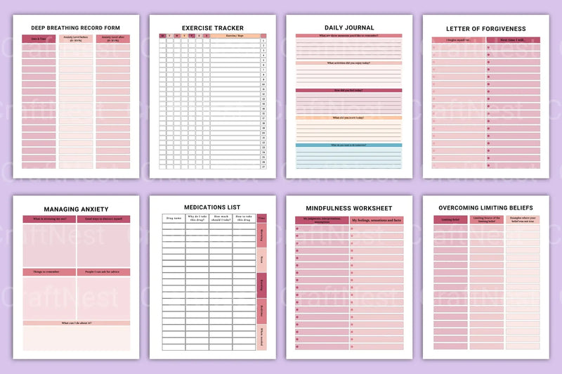 ADHD Brain Dump Planner for Enhanced Focus - CraftNest - Digital Crafting and Art