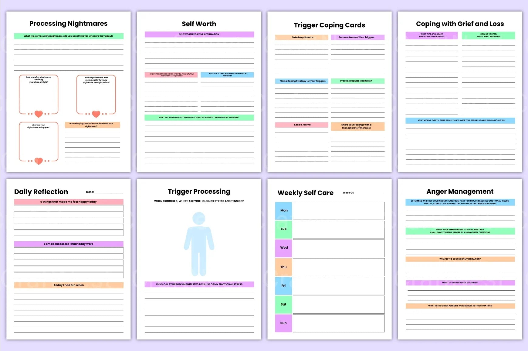 PTSD Trauma Recovery Workbook - CraftNest - Digital Crafting and Art
