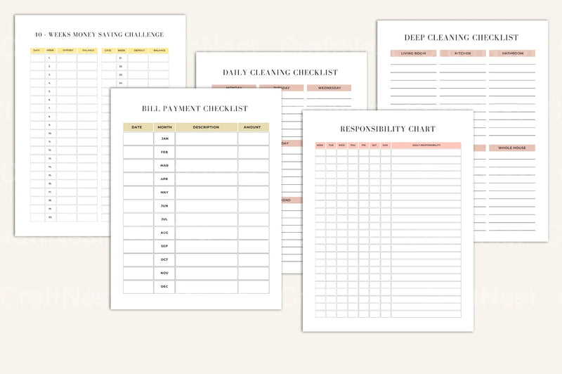 Ultimate House Management Binder for Organization - CraftNest - Digital Crafting and Art