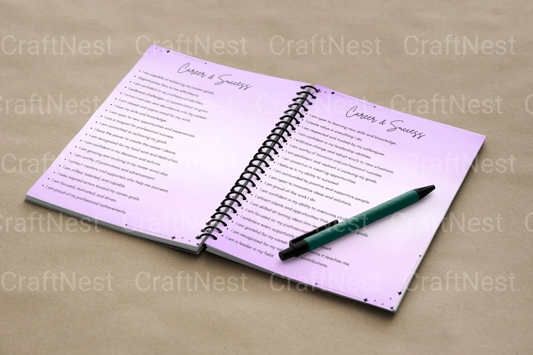 Affirmation Prompts Book for Positive Mindset - CraftNest - Digital Crafting and Art
