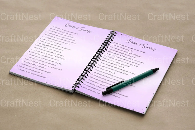 Affirmation Prompts Book for Positive Mindset - CraftNest - Digital Crafting and Art