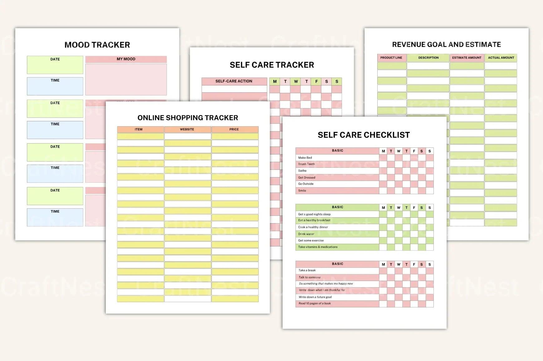 ADHD Brain Dump Workbook for Focus and Organization - CraftNest - Digital Crafting and Art