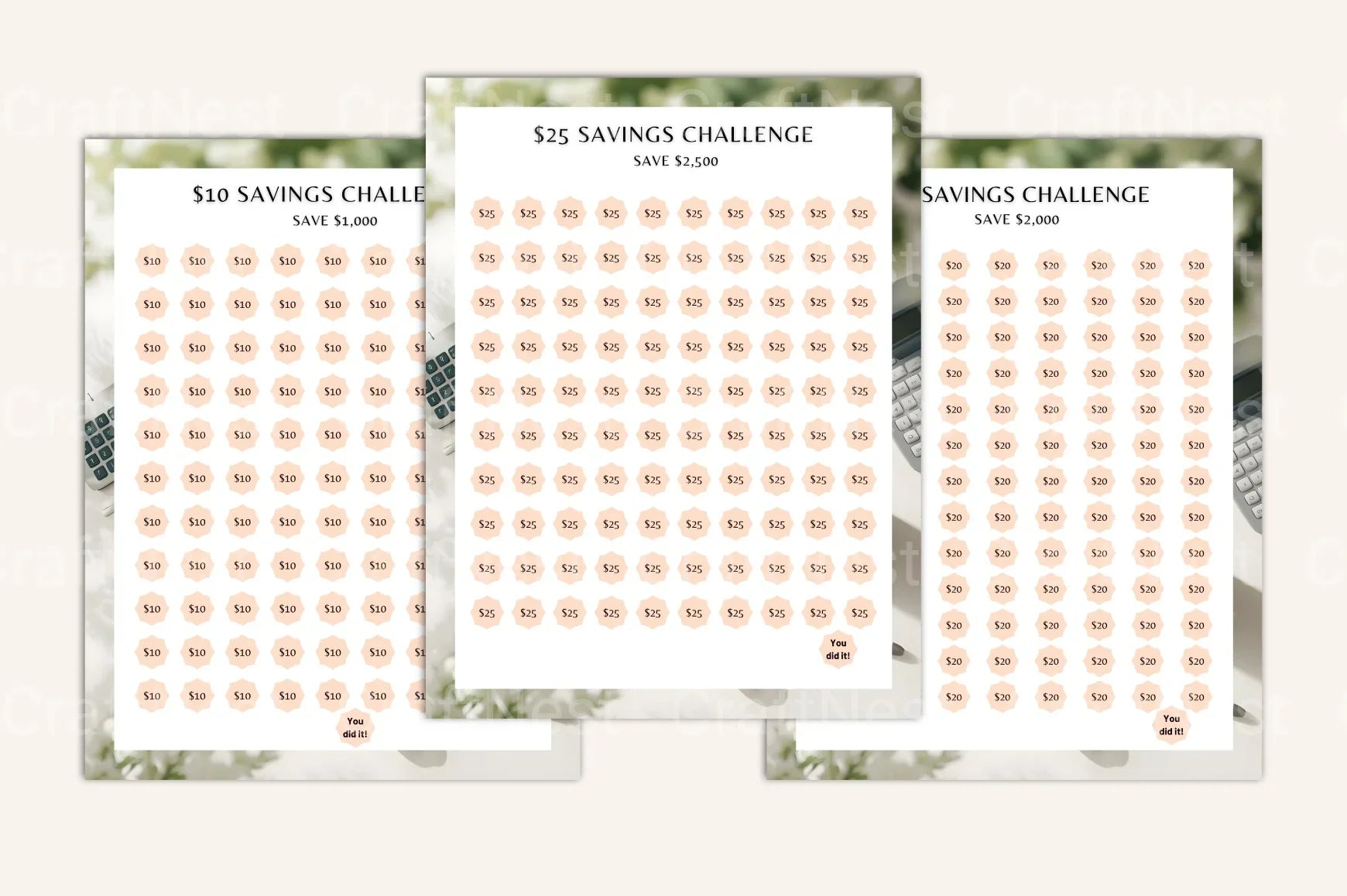 Savings Budget Organizer - CraftNest - Digital Crafting and Art