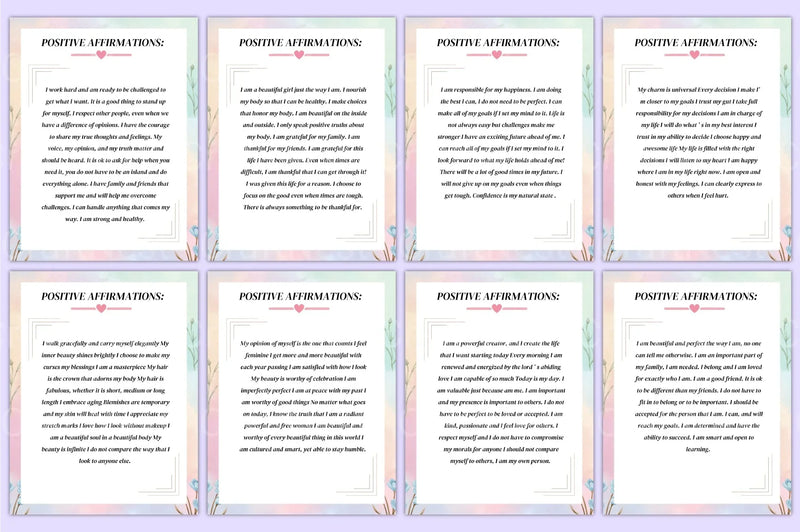 Positive Affirmations for Women - CraftNest - Digital Crafting and Art