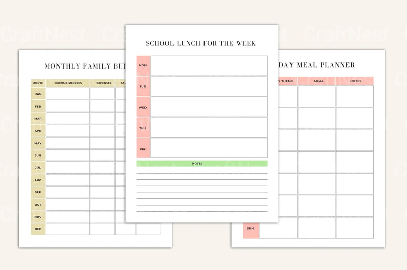 Complete House Management Binder for Efficient Home Organization - CraftNest - Digital Crafting and Art