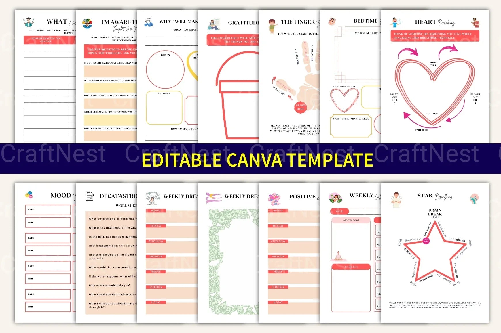 CBT Anxiety Workbook for Effective Stress Management - CraftNest - Digital Crafting and Art