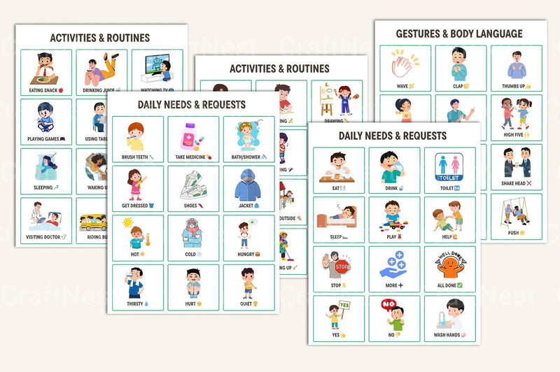 Non-Verbal Communication Visual Cards - CraftNest - Digital Crafting and Art