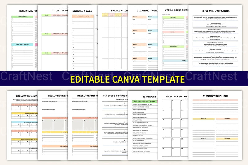 Decluttering Organizer Planner - CraftNest - Digital Crafting and Art