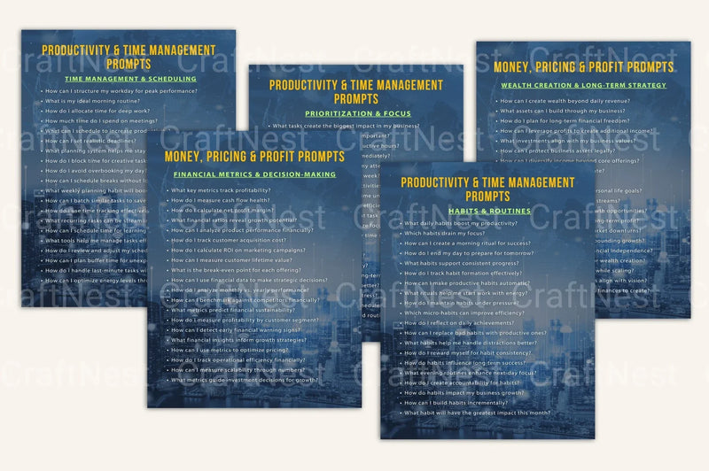 Entrepreneurship Prompts Book for Creative Success - CraftNest - Digital Crafting and Art