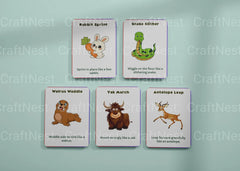 Kids Animal Movement Somatic Cards for Fun and Learning - CraftNest - Digital Crafting and Art