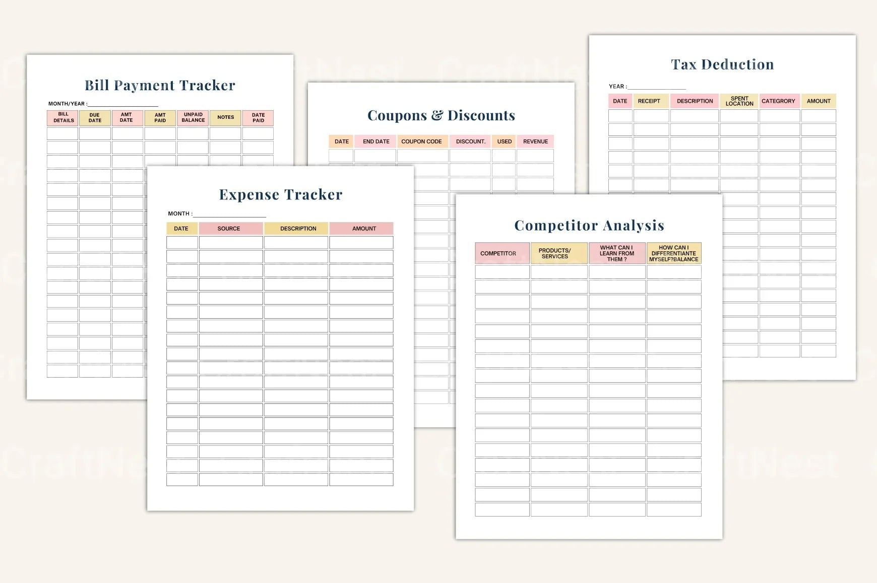 Small Business Financial Bookkeeping Guide - CraftNest - Digital Crafting and Art