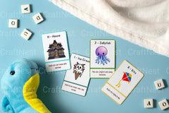 Alphabet Learning Flash Cards for Kids - CraftNest - Digital Crafting and Art
