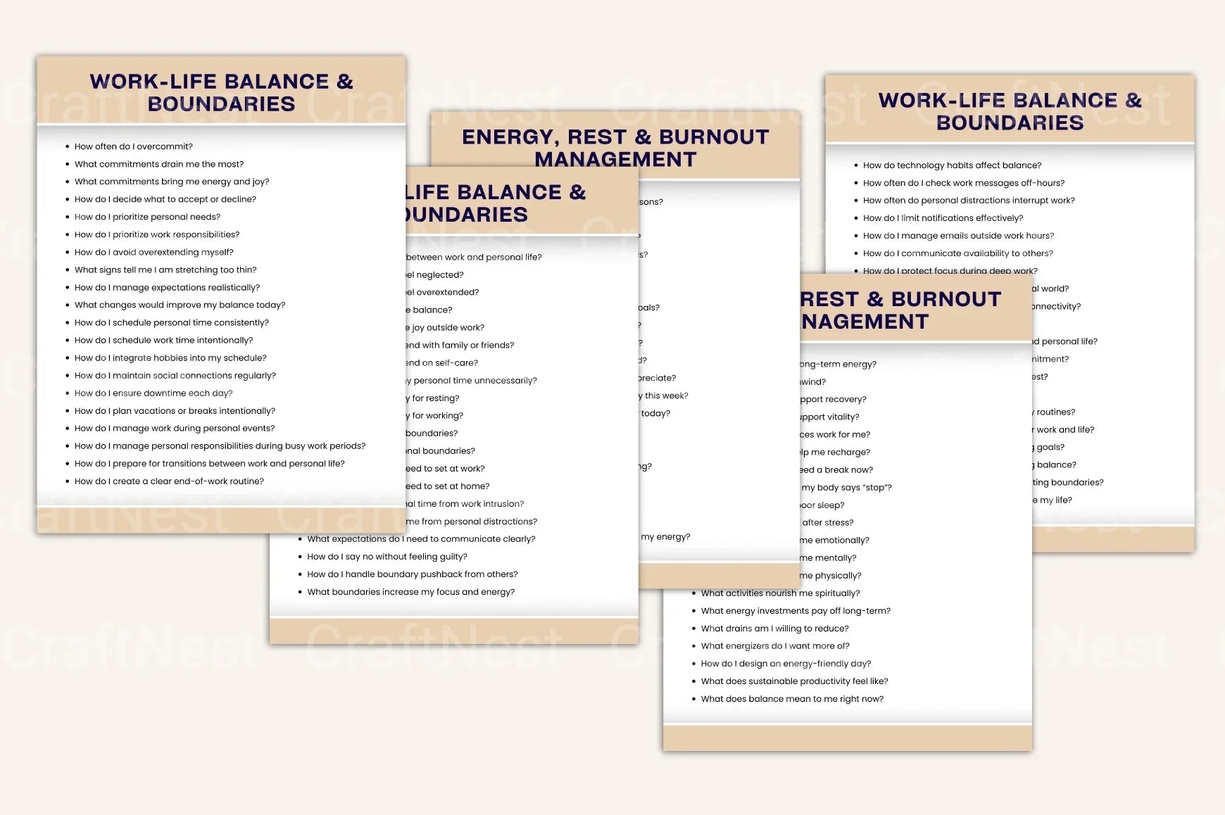 Effective Time Management Prompt Book - CraftNest - Digital Crafting and Art
